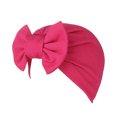 thumbnail image 1 of kurtrusly Polyester Bow Cancer Hat Versatile Style And Comfort For Cancer Warriors Muslim Solid Bonnet rose Red, 1 of 6