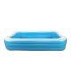 thumbnail image 3 of Piscina inflable rectangular de PVC, piscina de salón al aire libre para niños y adultos, azul y blanco, 3 of 14