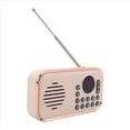 thumbnail image 3 of Radio FM Portátil Recargable Pequeño Altavoz Bluetooth Inalámbrico Sonido Estéreo Envolvente USB Radios Vintage Color Crema, 3 of 5