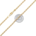 thumbnail image 2 of 3mm 14k Yellow Gold Plated Cable Venetian Chain Necklace, 30 inches + Gift Box, 2 of 6