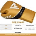 thumbnail image 3 of RDX Professional Boxing Fight Gloves, BBBofC BIBA WBF NYAC Approved, Genuine Cowhide Leather Competition Fighter Glove with Padded Wrist Support, Traditional Extra Long Laces for Firm Secure Fit, 3 of 6