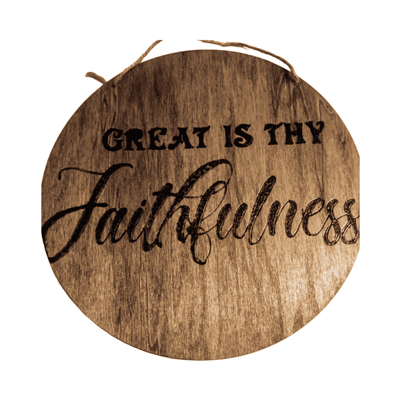 Skye's Creations Wood Sign, Great is thy Faithfulness