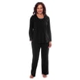 thumbnail image 1 of Women's Bamboo Viscose Pajama Set (Tranquille) Long Sleeve Pajamas by Texere, 1 of 4