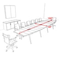 thumbnail image 2 of Modern Boat shaped 16' Feet Conference Table, #OF-CON-CW33, 2 of 2