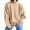 Beige, variant on HAiming Sweaters for Women 2025 Casual Crewneck Long Sleeve Cable Knit Pullover Tops Fall Winter Plus Size Clothes