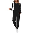 thumbnail image 4 of Fantaslook Womens Pajamas Sets Crew Neck Long Sleeve Tops and Pants Two Piece Lounge Sets Fall Outfits with Pockets, 4 of 8