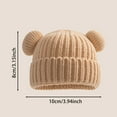 thumbnail image 3 of Splozh Toddler Beanie for Boys Girls Infant Baby Hats Cute Bear Ears Toddler Cotton Lined Girls Boys Warm Knitted Winter Hat Purple,1-10 Years, 3 of 4