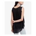 thumbnail image 2 of Free People Womens Peachy Distressed Tank Top, Black, Small, 2 of 4