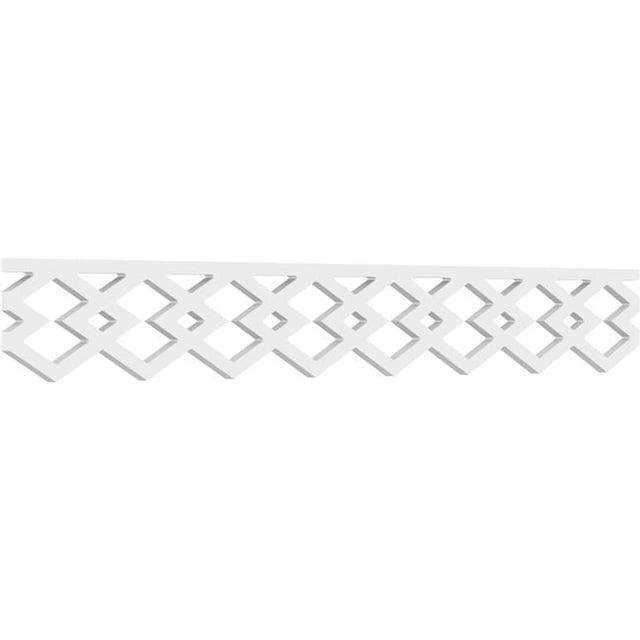 Ekena Millwork RUNP06X0625X48HAD 6 x 48 in. Pitch 0.62 in. Hadley Architectural Grade PVC Running Trim