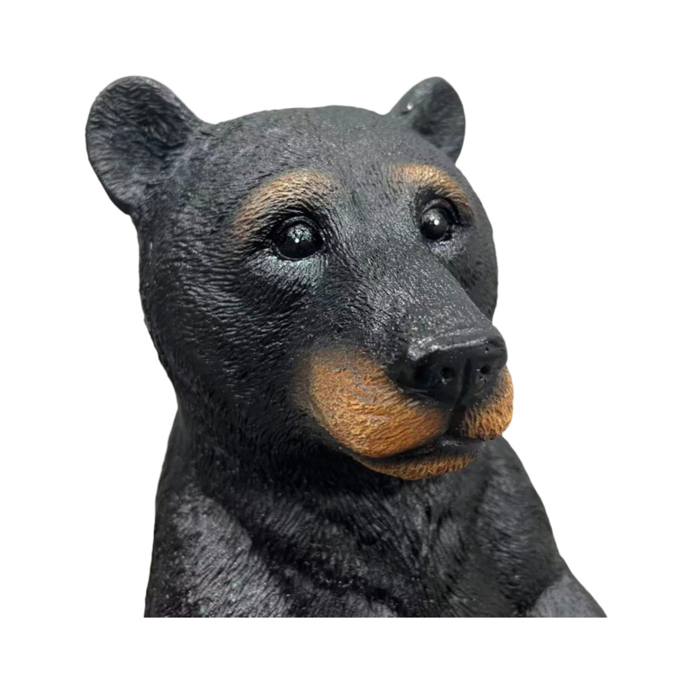 GDF Studio Black Bear Resin Indoor/Outdoor Guardian Statue, Weather-Resistant Decor Figurine for Garden & Courtyard