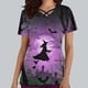 thumbnail image 1 of Fiudx Camisas de Mujer Top de Lactancia con Bolsillo y Cuello En V de Manga Corta con Estampado de Halloween para Mujer, 1 of 5