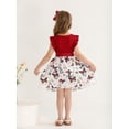 thumbnail image 6 of Toddler Baby Girls Dresses Butterfly Floral Ruffled Princess Seaside Beach Dress Outfits Red 18-24 Months, 6 of 6