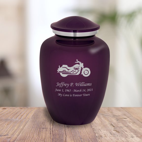 Motorcycle Cremation Urn - 6 Colors - 2 Sizes