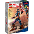 thumbnail image 3 of LEGO Marvel Captain America Construction Figure 76258 Buildable Marvel Action Figure, Posable Marvel Collectible with Attachable Shield for Play and Display, Avengers Toy for Boys and Girls Ages 8-12, 3 of 9