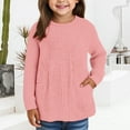 thumbnail image 2 of EnJoCho Children’s Round Neck Sweater with Pockets, Loose Fashionable Comfortable Casual Knit Top for Kids 3-14 Years Fall Outfits, 2 of 7