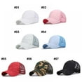 thumbnail image 6 of Baseball Cap Sunshade Breathable Cotton Ponytail Hat Headwear Outdoor Sports Wear With Adjustable Back Closure For Messy High Buns, 6 of 6
