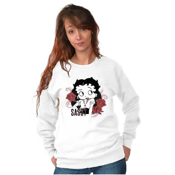 Betty Boop Sassy Flirty Cartoon Women Plus Size Sweatshirt Brisco Brands 3X