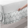 thumbnail image 2 of Leaf Bed Skirt, Simplistic Retro Look Calm Tones Autumnal Leaves, Elastic Bedskirt Dust Ruffle Wrap Around for Bedding Decor, 4 Sizes, Grey White, by Ambesonne, 2 of 2