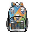thumbnail image 4 of Iauyy Clear Backpack Heavy Duty PVC Transparent Backpack for College Workplace, Space Kitties, 4 of 8