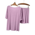 thumbnail image 6 of HongQid Womens Pajama Set Short Sleeve and Shorts Lounge Set Soft Modal Cotton Summer Sleepwear Pj Sets, 6 of 6