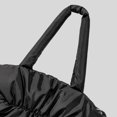 thumbnail image 2 of Bolso Hobo de plumón para mujer, bolso de mano acolchado con cordón, bolso de viaje holgado (negro), 2 of 9