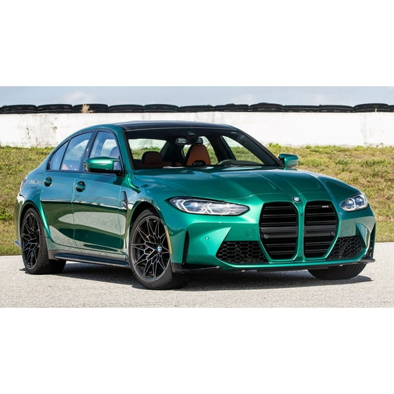 2021 BMW M3 - 12x18 Inch Laminated Poster - Stunning Detail and Bold Colors