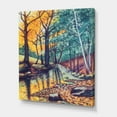 thumbnail image 3 of Designart Landscape With River In Autumn Forest Sunset Canvas Wall Art, 3 of 4