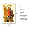 thumbnail image 2 of Egypt - United Arab Republic (UAR) - Egyptian Pharaohs - Vintage Travel Poster by David Klein c.1960s - Master Art Print (Unframed) 13in x 19in, 2 of 4