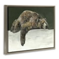 thumbnail image 4 of Stupell Industries Sleepy Woodland Bear Animals Painting Brown Floater Framed Canvas Art Print Wall Art, 31 x 25, 4 of 10