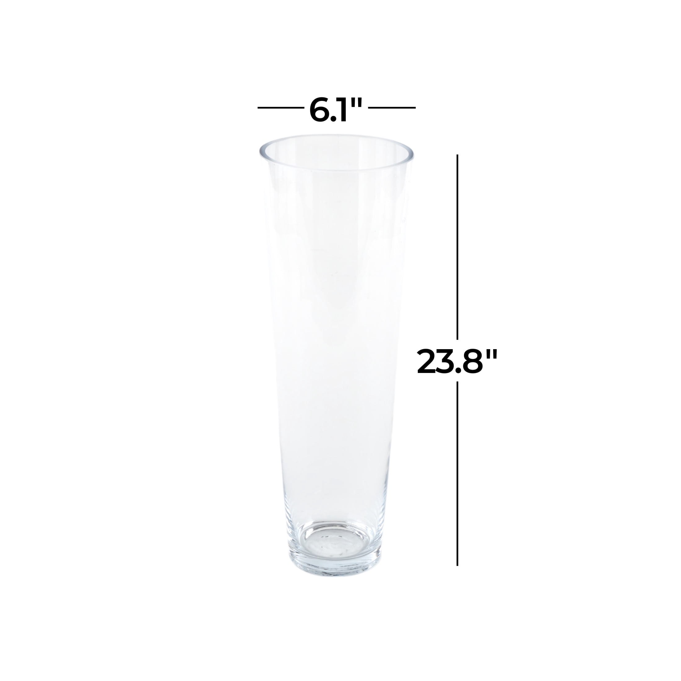 DecMode 24" Tall Glass Vase