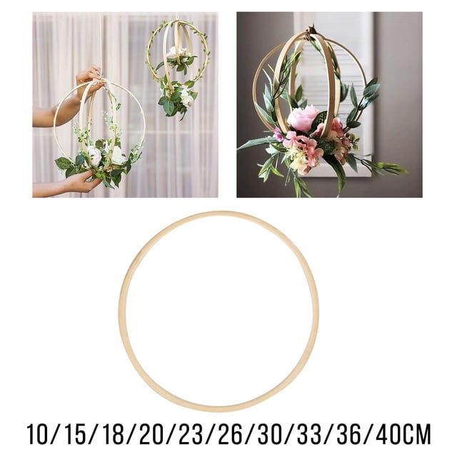 10 Piezas Aros Bordados Macramé Arte Artesanía DIY de Boda Soledad Anillos atrapasueños de bambú