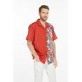 thumbnail image 5 of Hawaii Hangover Chemise en Coton Premium Aloha pour Hommes Orchidée Paradis Rouge TG, 5 of 5