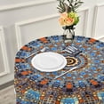thumbnail image 5 of Dreamtimes 60" Boho Mandala Round Tablecloth, Table Cover Water Resistant Spill Proof Large Table Cover for Indoor & Outdoor Family Gathering Dinner, Hotel, BBQ, 5 of 7