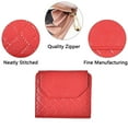 thumbnail image 3 of Slim Pu Leather Wallet For Women Accordion Wallet Credit Card Holder Zipper Coin Pocket - red, 3 of 5