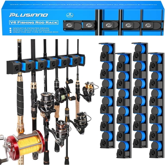 Vertical Fishing Rod Pole Holders for Garage Wall Mount Storage