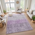 thumbnail image 7 of Addison Rugs Mayfield Premium Machine Washable Transitional Geometric Plum Rectangle Rug, 3' x 5', 7 of 7