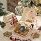 thumbnail image 4 of Juego de adornos para árbol de Navidad con cinta de terciopelo y adornos de madera: kit de 5 piezas para colgar en el coche, ideal para regalar en estas fiestas., 4 of 4