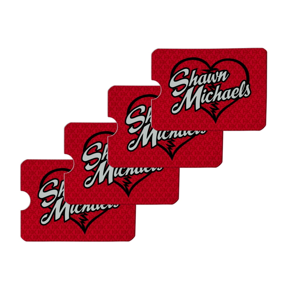 WWE Shawn Michaels HBK Credit Card RFID Blocker Holder Protector Wallet  Purse Sleeves Set of 4 - Walmart.com