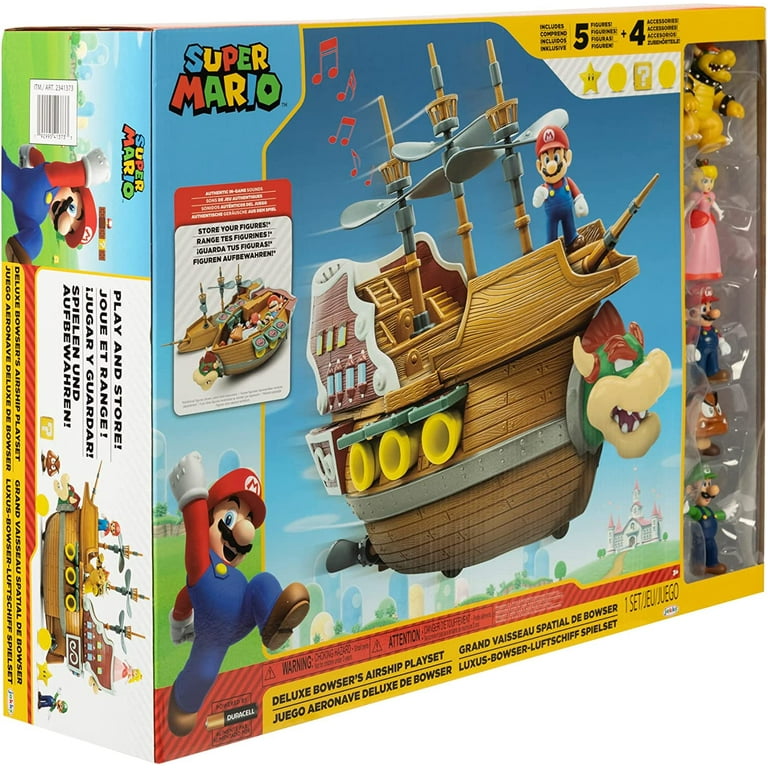 Nintendo 13258 Super Mario Deluxe Playset Bowser Ship