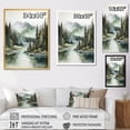thumbnail image 4 of Designart "Minimalist Lake Serenity I" Landscape Lake River Floater Framed Canvas Art Print, 4 of 5