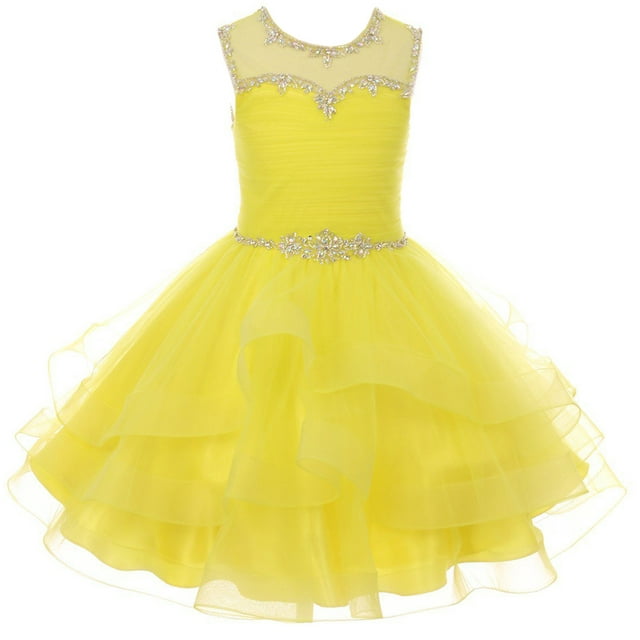 Big Girl Gorgeous Beaded Rhinestones Pageant Gown Party Flower Girl ...