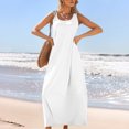thumbnail image 4 of Liquidation d'Économies d'Été! Robe Courte Décontractée Sans Manches pour Femme, Été Printemps, Col Rond, Débardeur Ample, Robe Courte de Plage, Tendance pour Vacances, Plage Ou Événements Décontractés Liquidation Ventes Aujourd'hui Aubaines Prime, 4 of 9