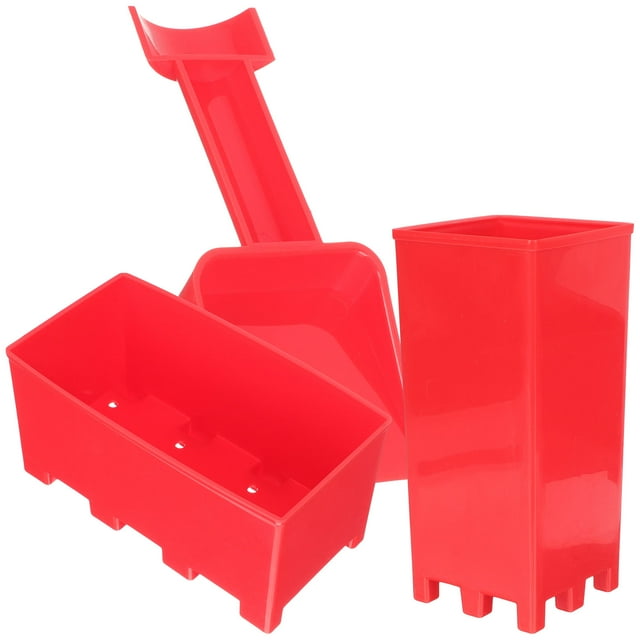 USHOBE 1 Set of Sand House Maker Plastic Red for Summer Beach Play Fun