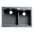 thumbnail image 4 of Pemberly Row Titanium 33" Double Bowl Drop In Granite Composite Kitchen Sink, 4 of 9