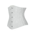 thumbnail image 4 of FANNYC Waist Trainer For Women Corset Cincher Body Shaper Girdle Trimmer Lady's Slimming Hourglass Underbust Corset Shapewear White/Black, 4 of 7