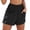 Black, variant on High Waisted Shorts for Women Summer Stylish Smocked Elastic Waisted Wide Leg Athletic Workout Shorts with Pockets Loose Breathable Comfy Beach Bottoms Navy S