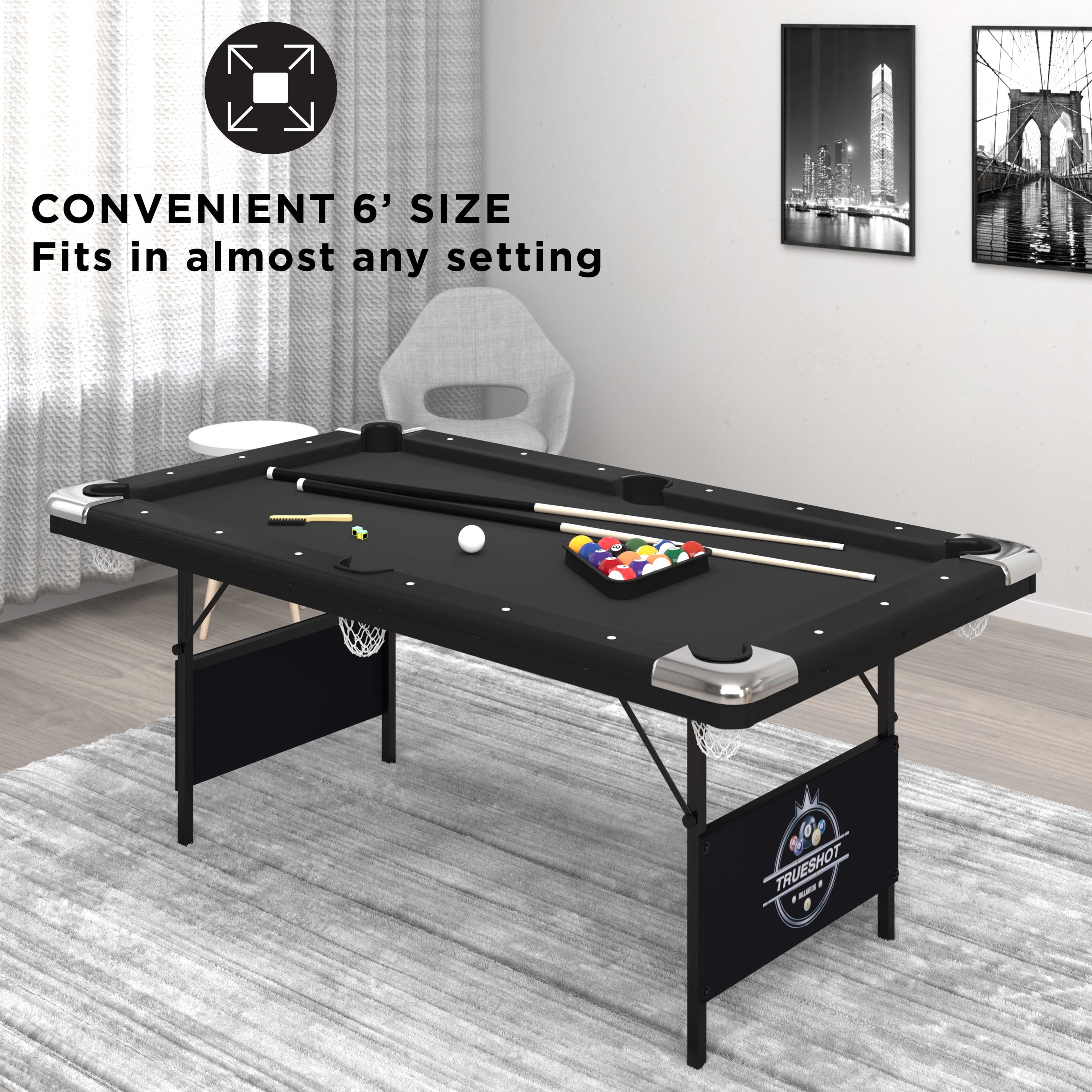 Buy TOPSHOT Billiards Pool Table ( TSBPT_1_Black ) Online at Low Prices in  India 