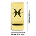 thumbnail image 2 of Stainless Steel Pisces Zodiac Sign (Two Fishes) Classic Slim Money Clip Credit Card Holder, 2 of 2
