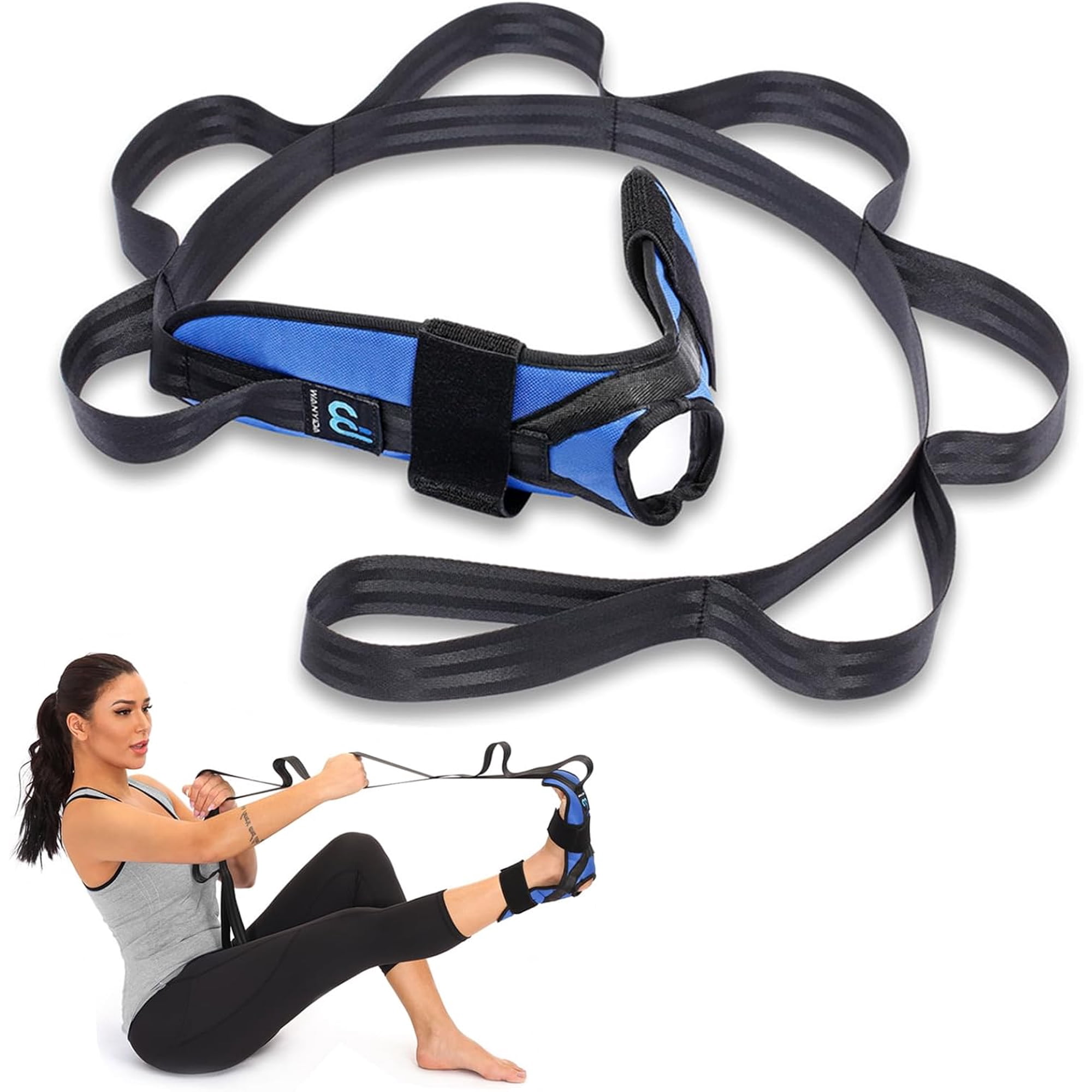 Foot and Calf Stretcher for Plantar Fasciitis (Blue)