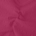 thumbnail image 7 of Miluxas Summer Mini Dresses for Women Solid Color Textured Short Dress V Neck Short Sleeve Casual T Shirt Dress with Pockets Hot Pink, 7 of 7